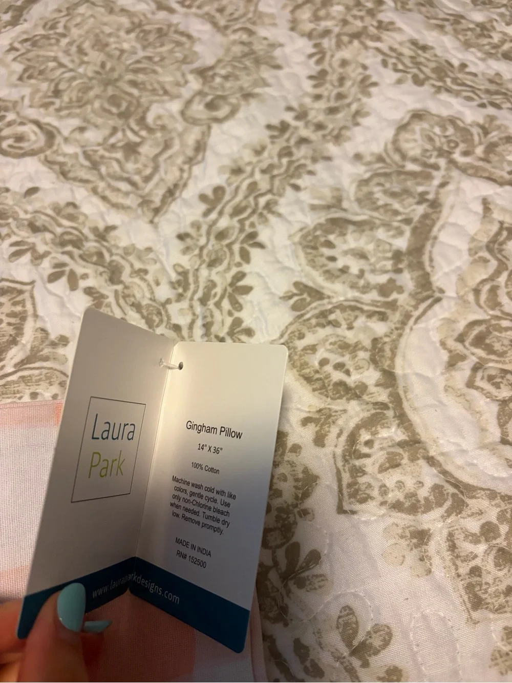 Laura Park NWT bolster pillow case